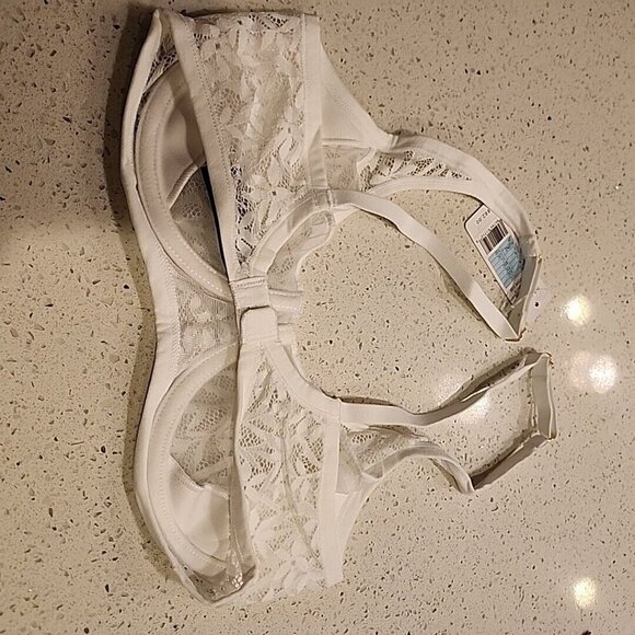 NWT Natori 726259 Underwire Unlined White Portrait Demi Bra size 32C - Picture 3 of 4